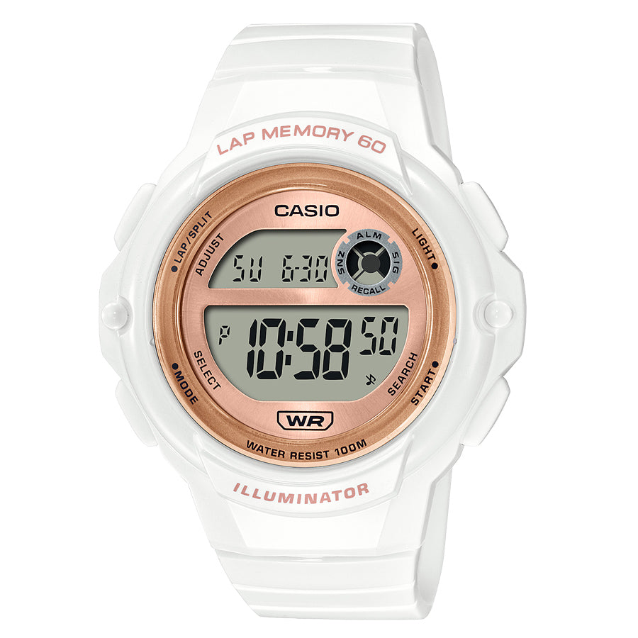 Casio Illuminator 60 Lap Memory Women's Digital Watch - LWS1200H-7A2