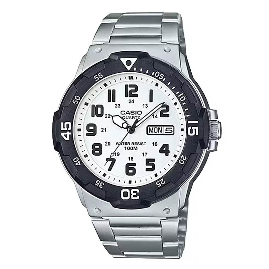 Casio Men's Diver Style Quartz Watch Stainless Steel Strap - MRW200HD-7BV