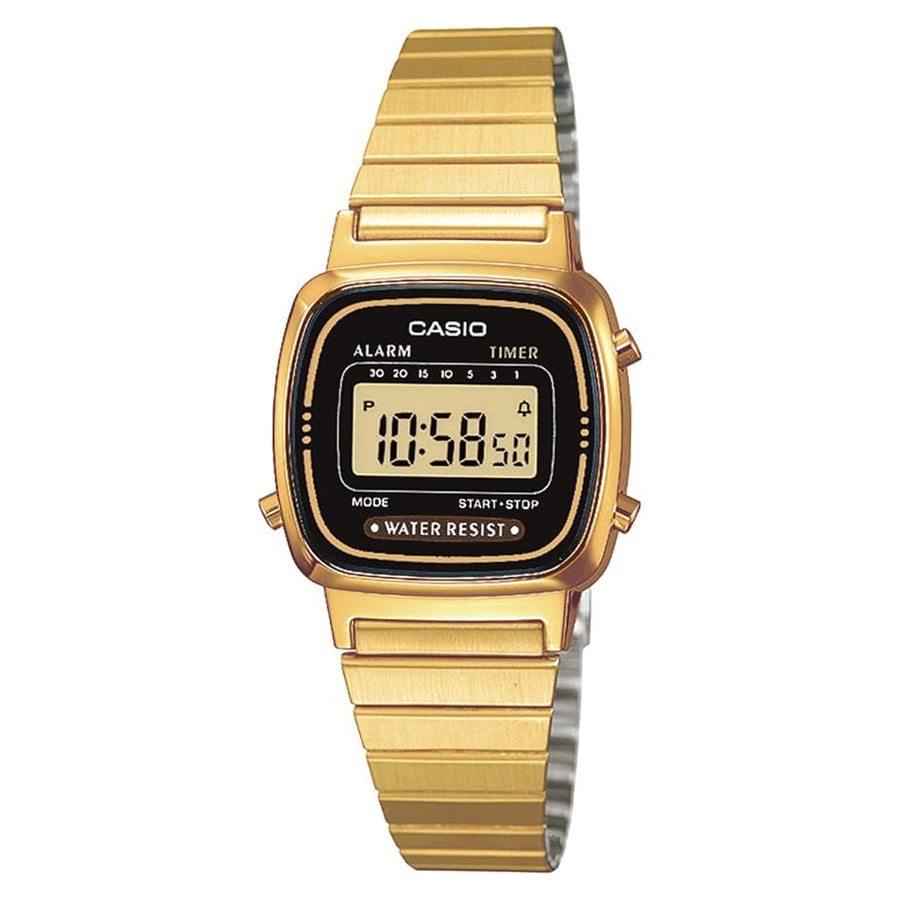Casio Womens Retro Gold Digital Watch LA670WGA-1