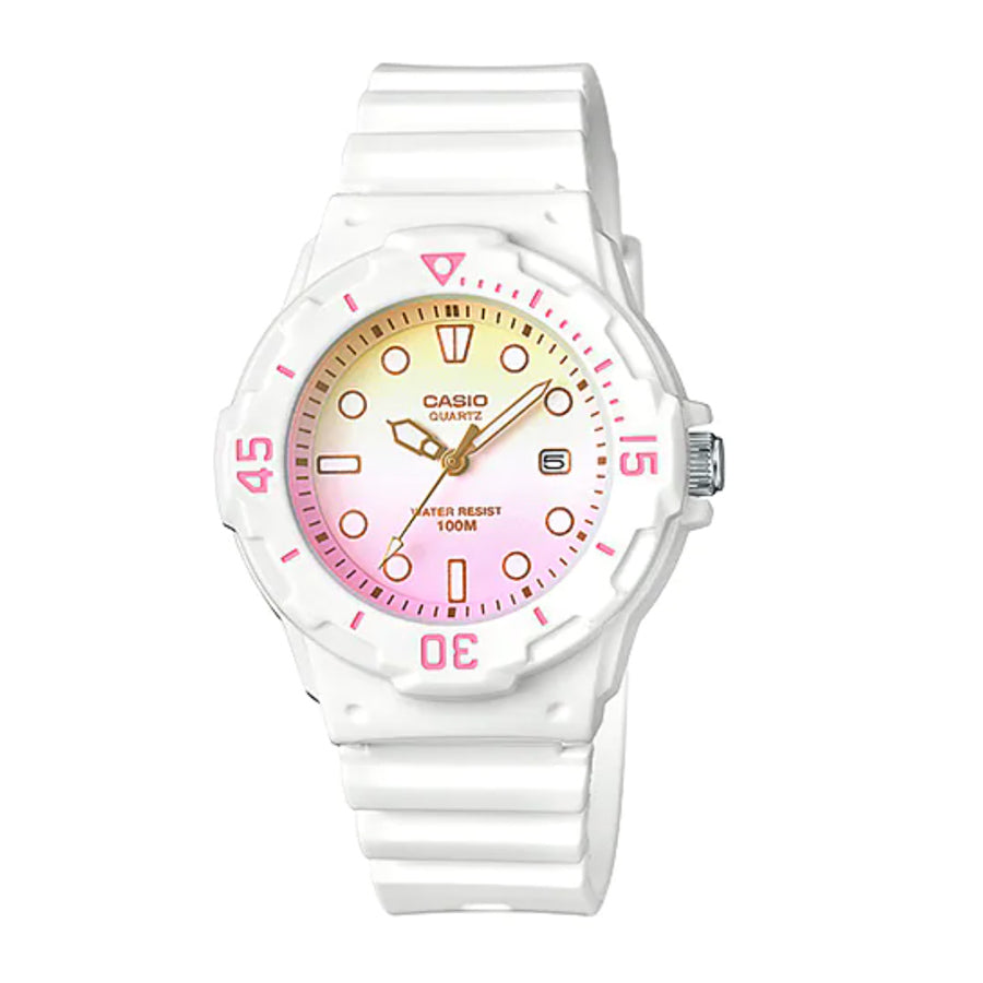 Casio Ladies/Youth Watch - White/Pink - LRW-200H-4E2V