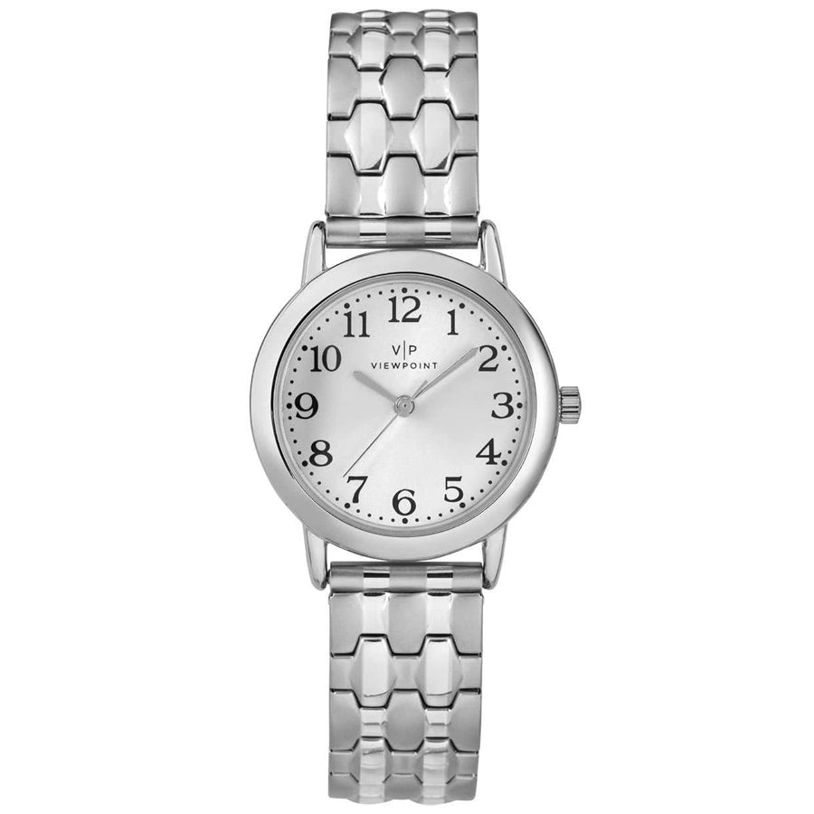 Timex Viewpoint Women's Silver-Tone Stainless Steel Expansion Band Watch
